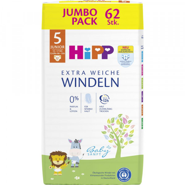 Babysanft Windeln Gr. 5 Junior, 12-17 kg