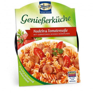 Nudeln & Tomatensoße Genießerküche, mit Wiener