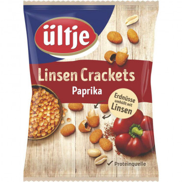 Erdnuss-Snack Linsen Crackets, Paprika