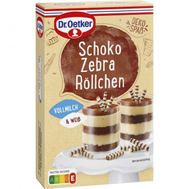 Schoko Dekor, Zebra-Röllchen