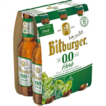 Bier, Pils Herb Alkoholfrei 0,0% 6 x 0,33l (6x 0,330 Liter)