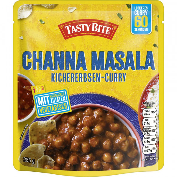 Fertiggericht Channa Masala, Kichererbsen-Curry
